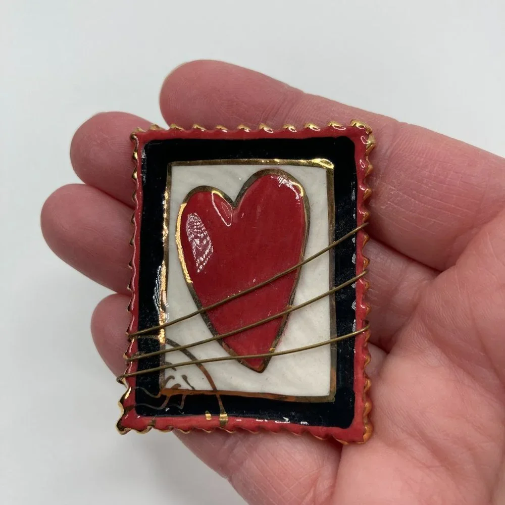 Heart Valentine Earrings and Brooches Enamel Pin